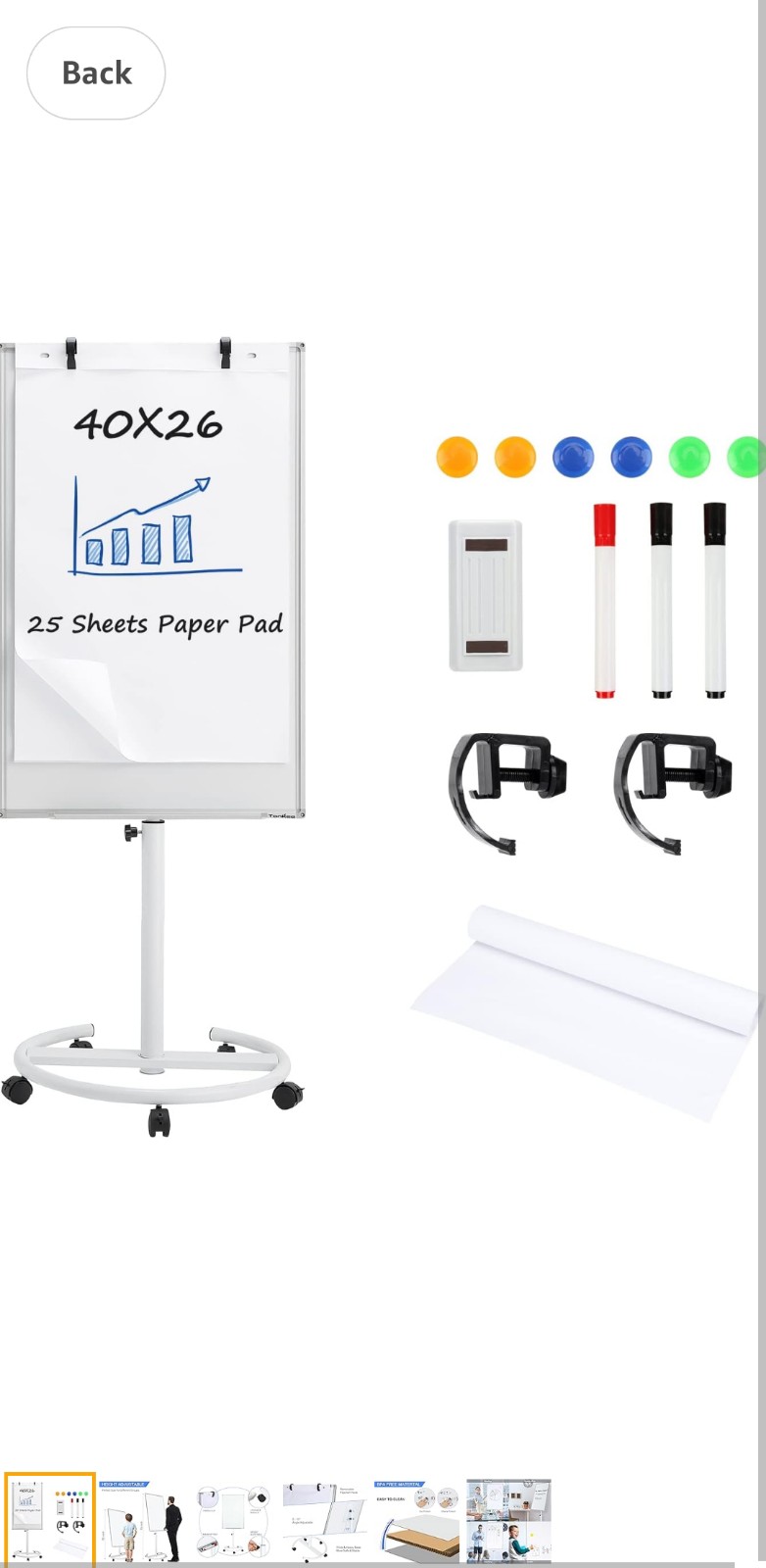 Tankee Portable Whiteboard on Wheels
