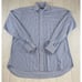 Burberry Dress Shirt Mens 15.5 L Blue White Check Long Sleeve Collard Cotto