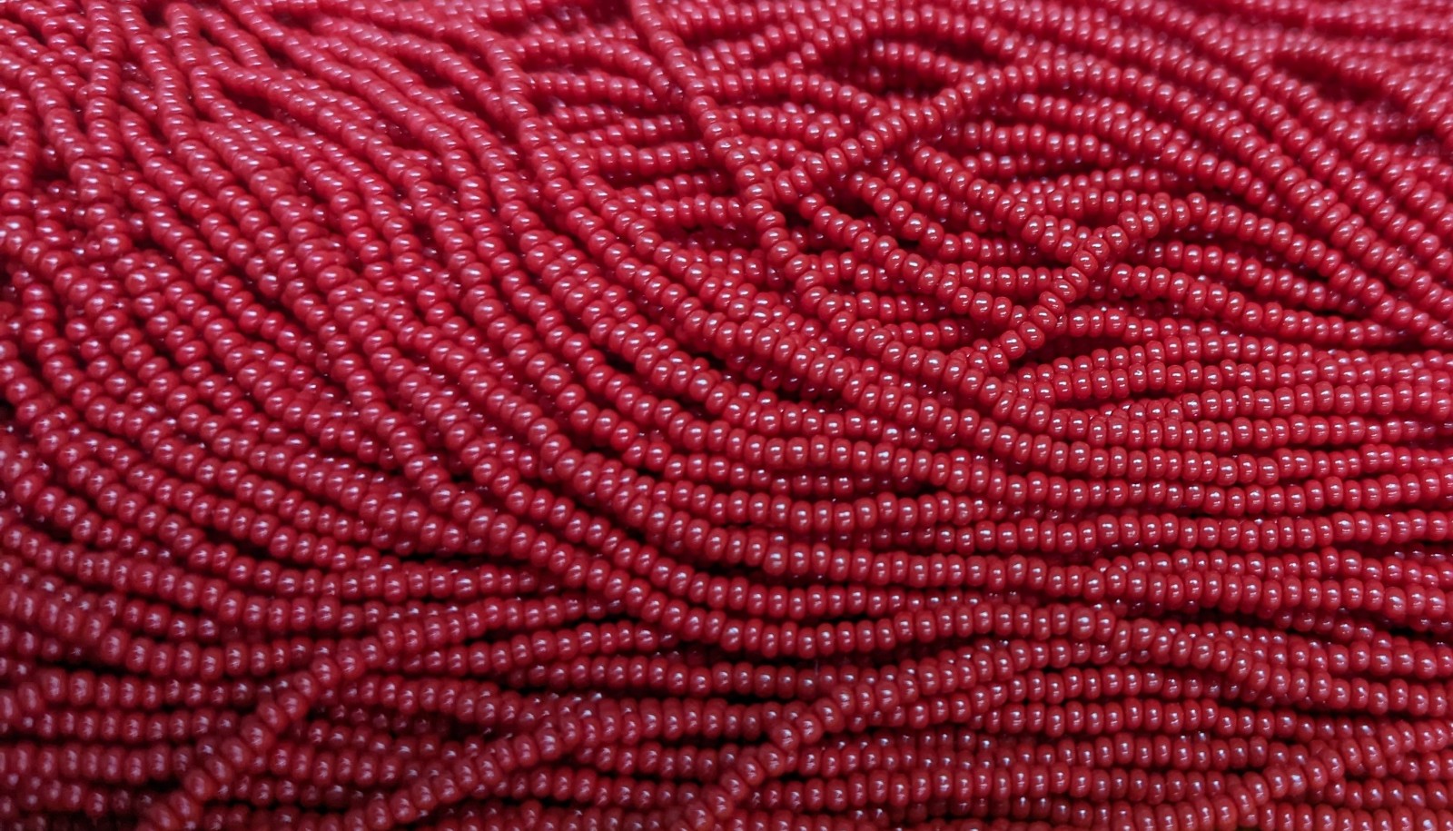 Dark red beads