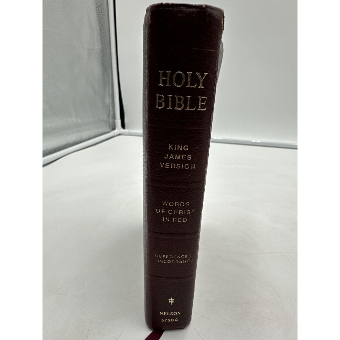 1972 Holy Bible KJV Reference Center Column Thomas Nelson 575BG