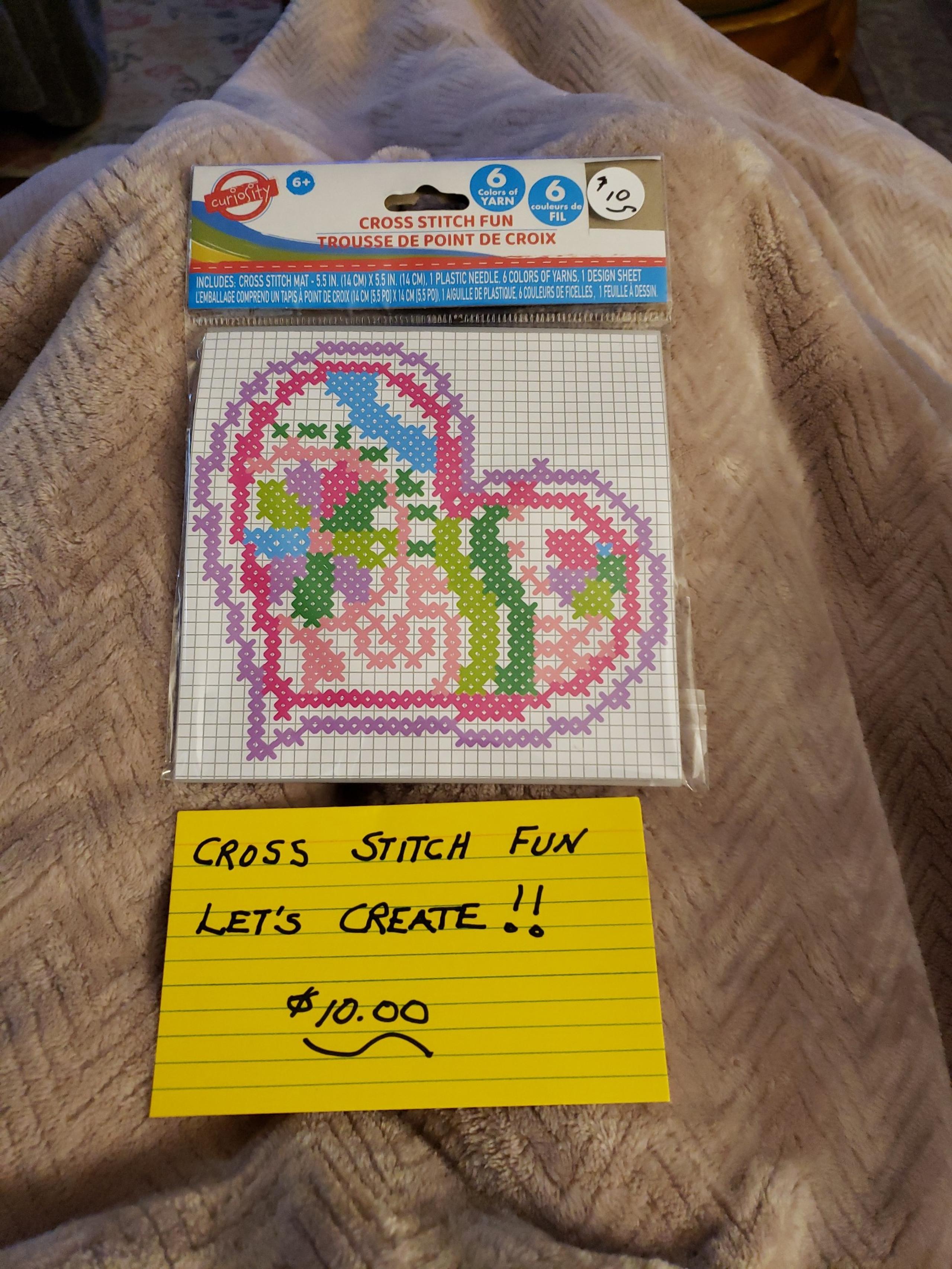 Cross Stitch Fun-Let's Create!!-$10.00