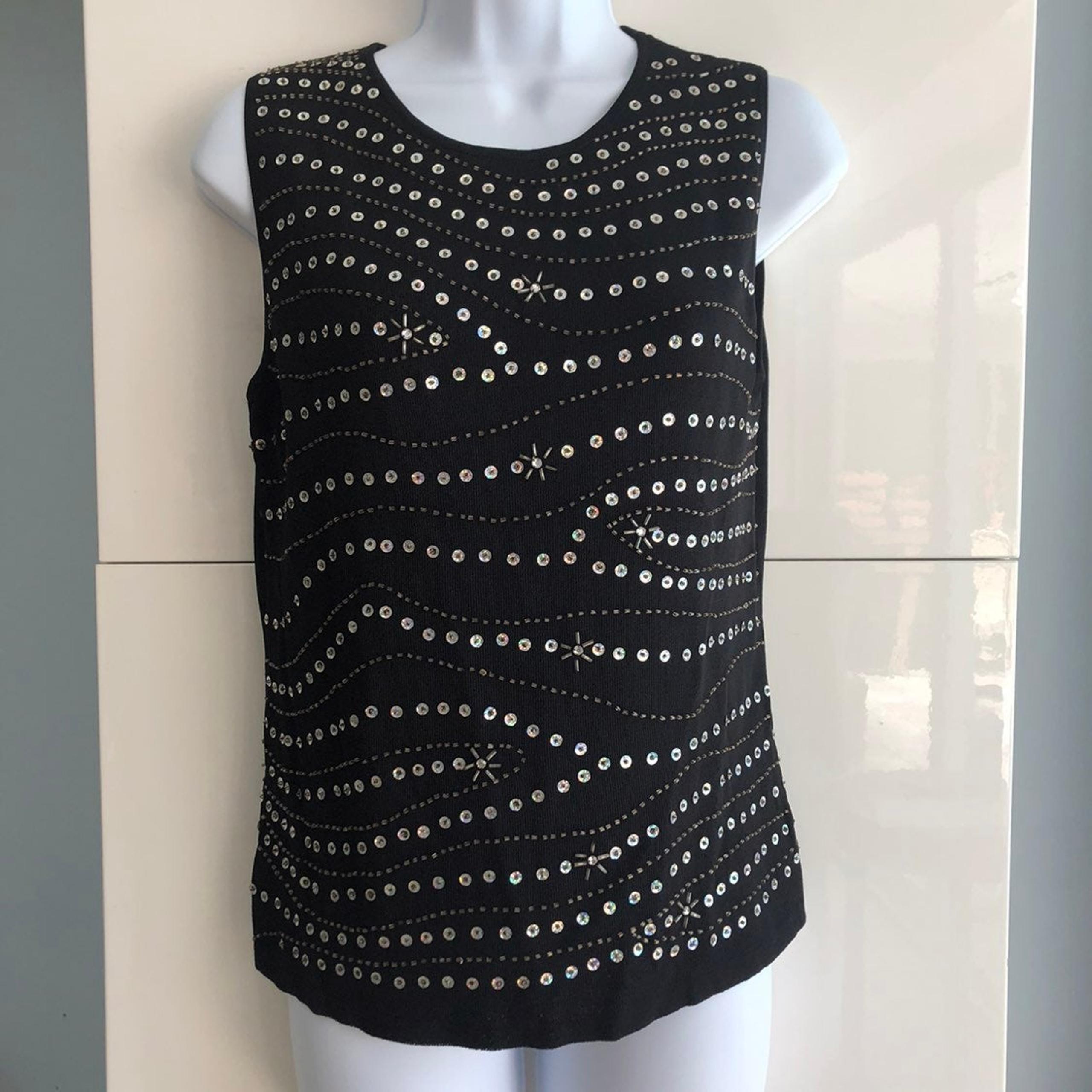 Joseph A. Embellished Tank Top, Sz M