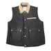 Cripple Creek Vest Black Brown Mens XL Snap Up Western Lined Wool Blend