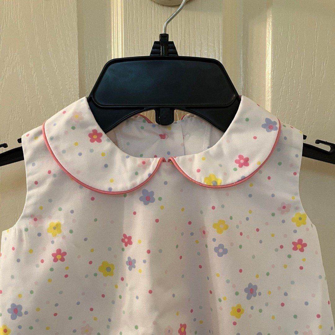 The Beaufort Bonnet Company TBBC Luannes Lunch Dress Floral Confetti 6-12 M NWT