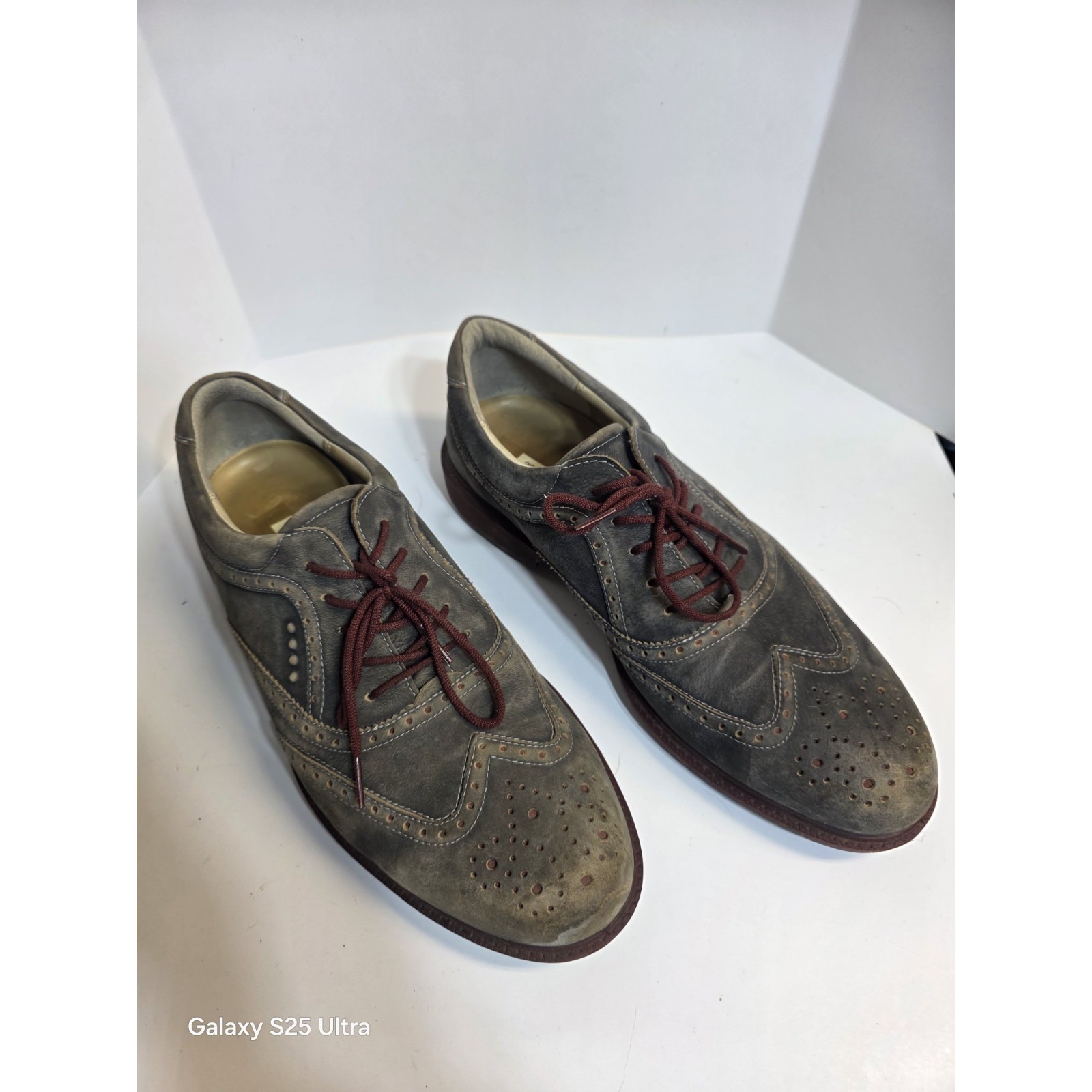 New Men's Ecco Golf Tour Hybrid Shoes Size 44 10/10.5 Black/Port