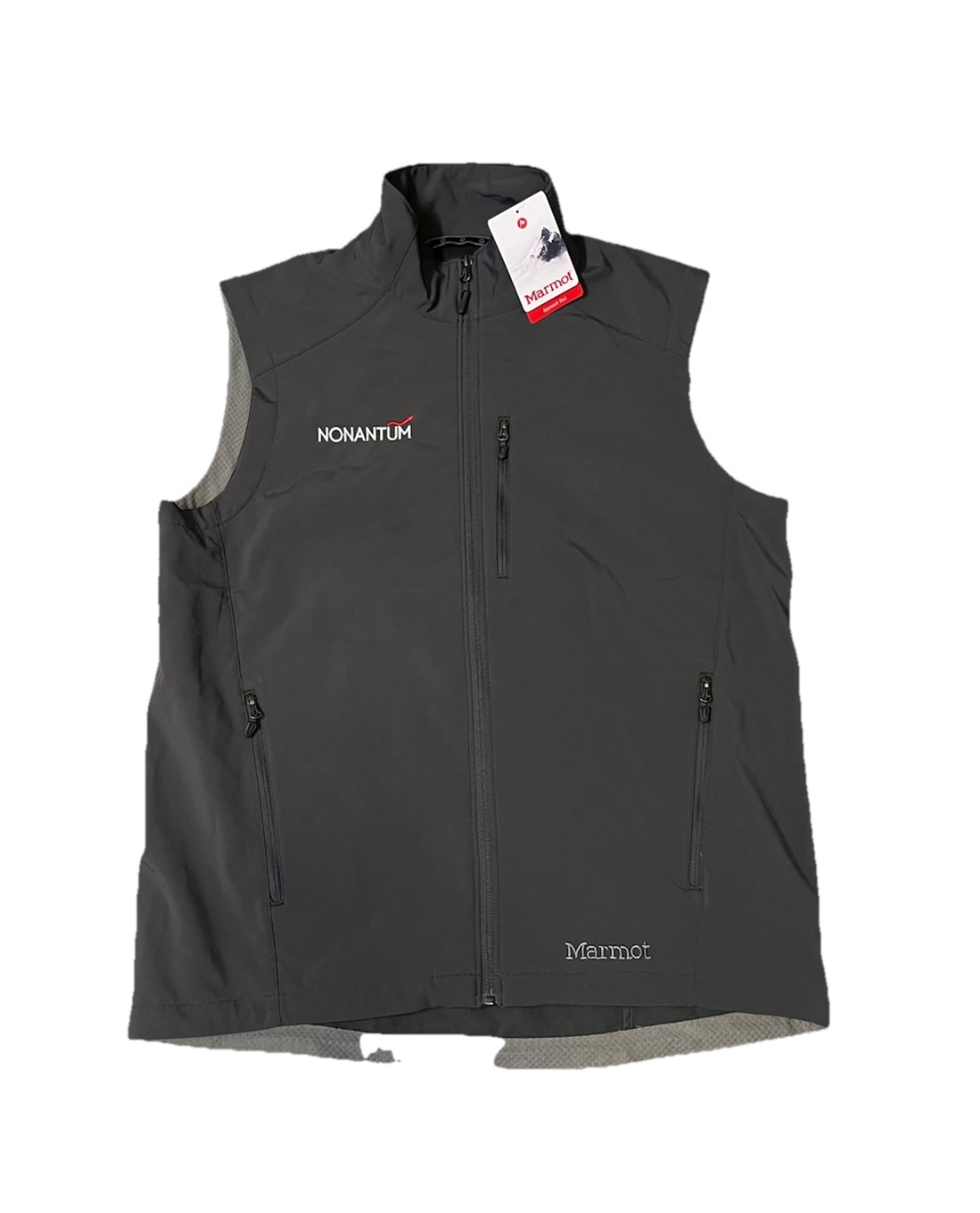 NWT Marmot Full Zip Up Approach Vest Embriodered Slate Grey Men’s Large