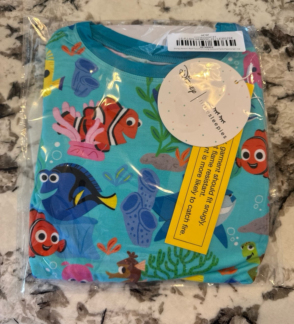 Little Sleepies Disney Nemo's Reef long sleeve pj set