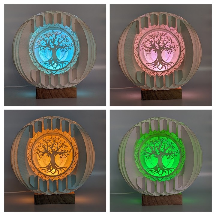 18-Tree of Life Paper Globe with LED