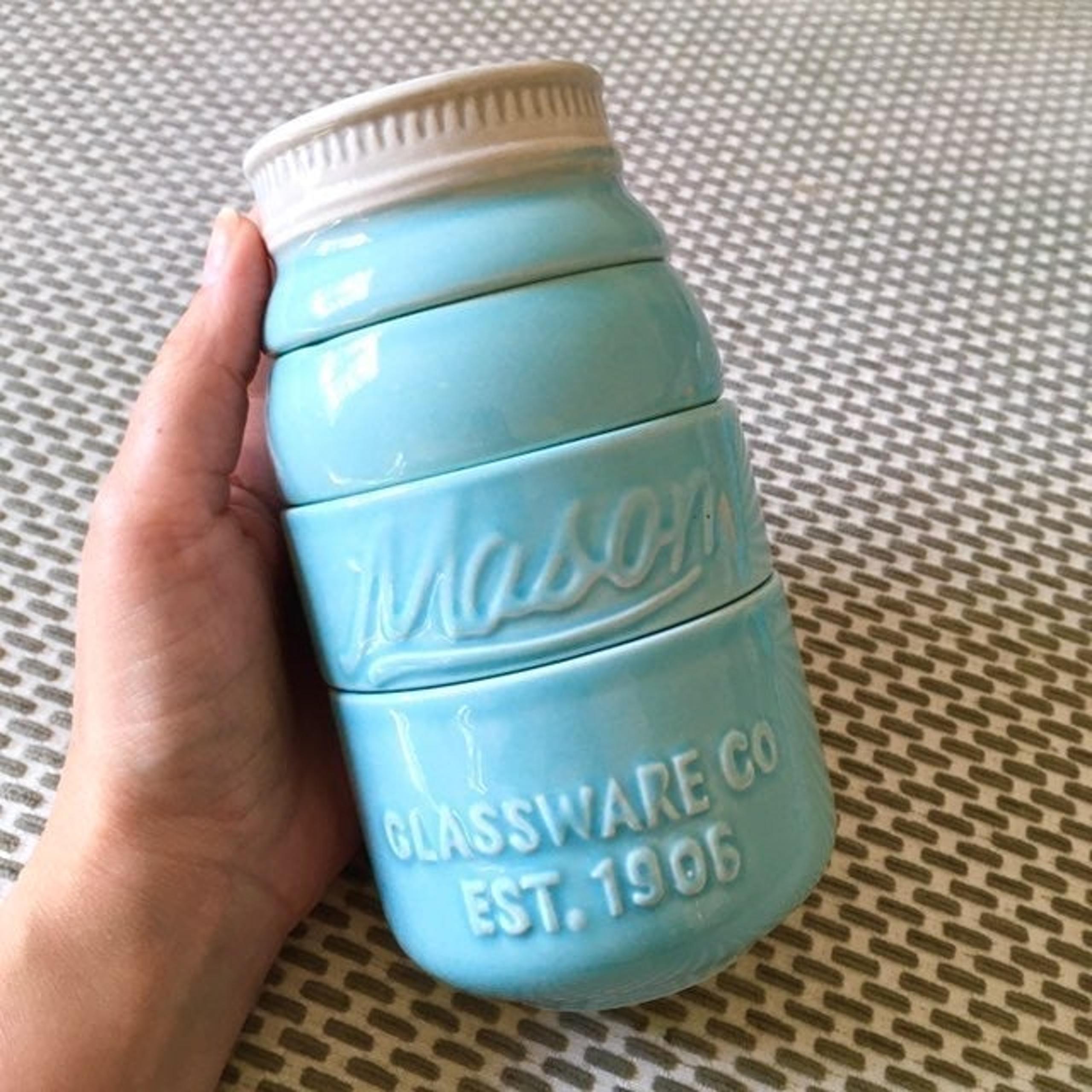 Kitchen Mason Jar Measuring Cups Teal