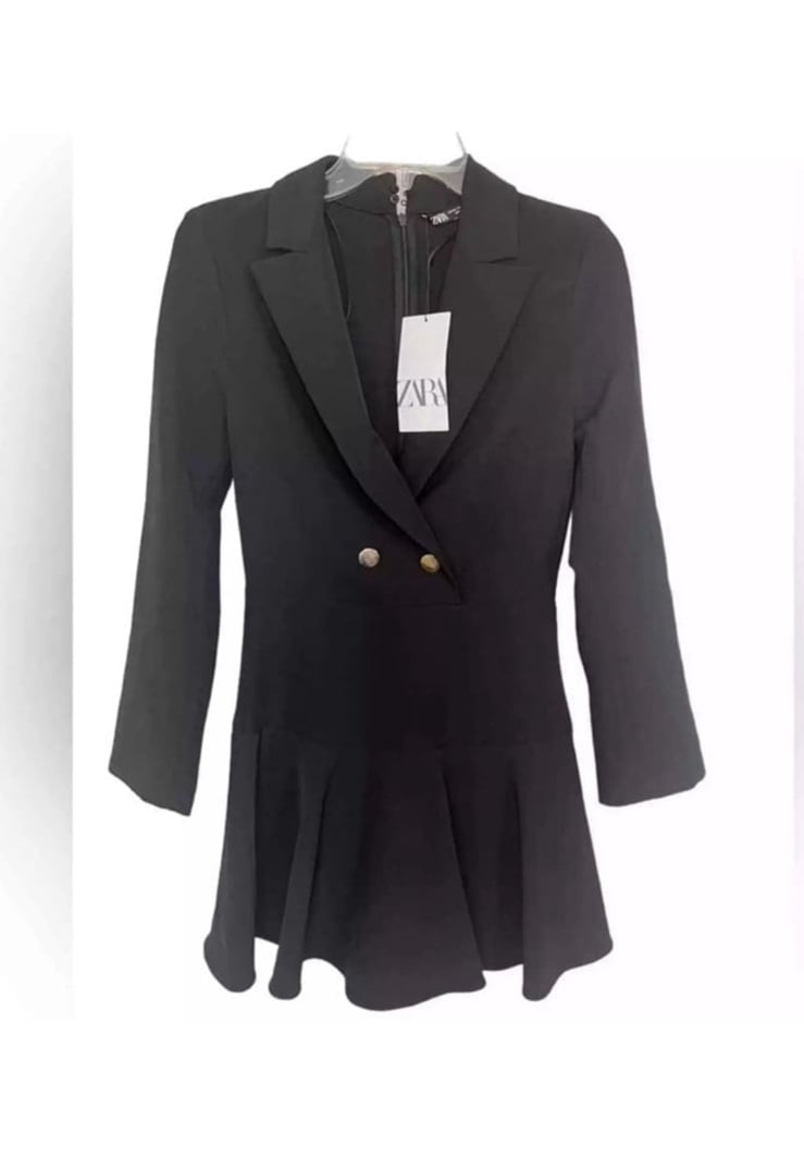 ZARA Long Sleeve Buttoned Blazer Jumpsuit