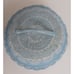 Vintage McCould Mold '86 Blue Doily Lid Ceramic Covered Dish