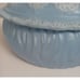 Vintage McCould Mold '86 Blue Doily Lid Ceramic Covered Dish