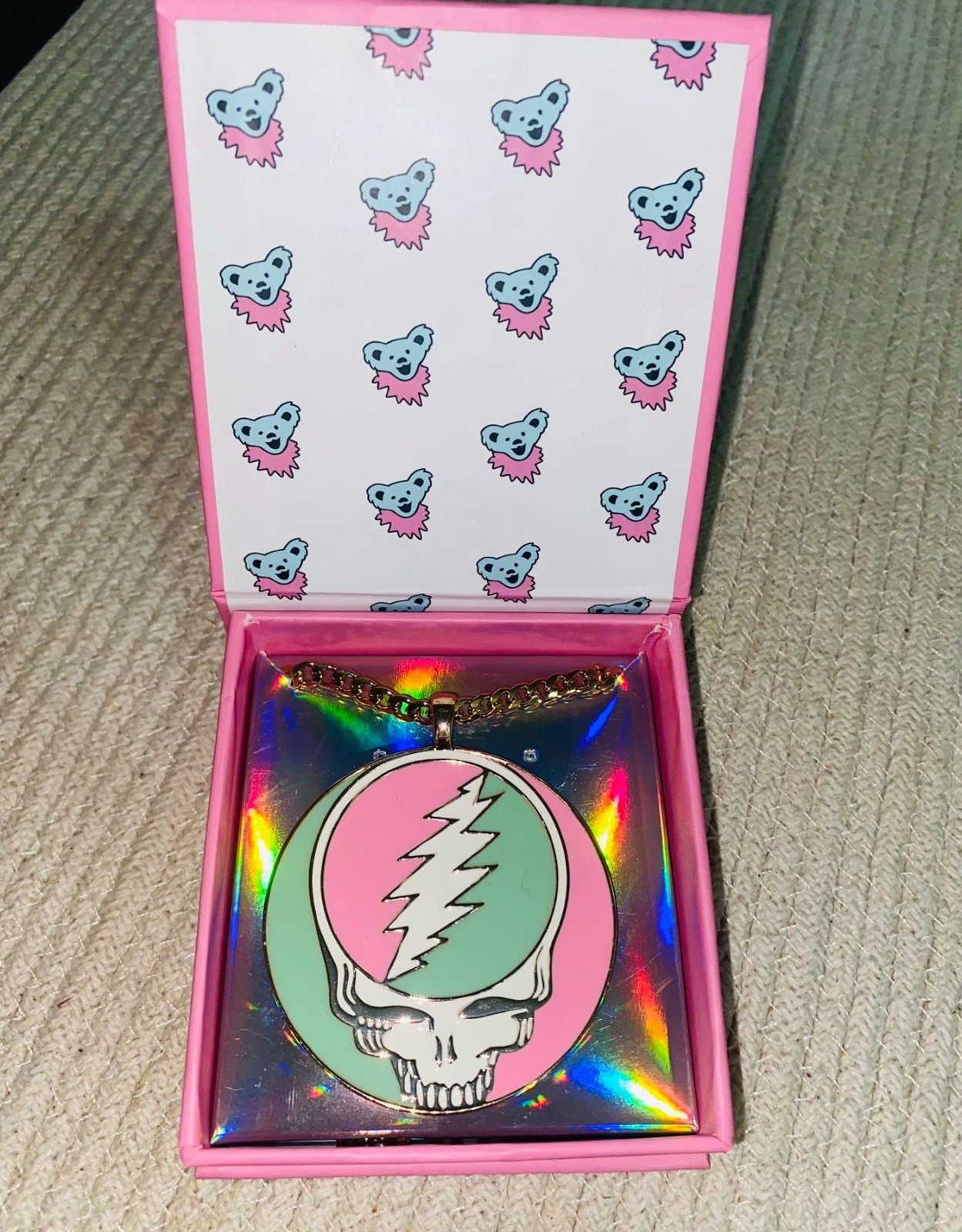 Trixy Starr × Grateful Dead Unicorn Stealie necklace