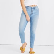 Madewell ladies 9” high rise skinny crop denim jeans size 26