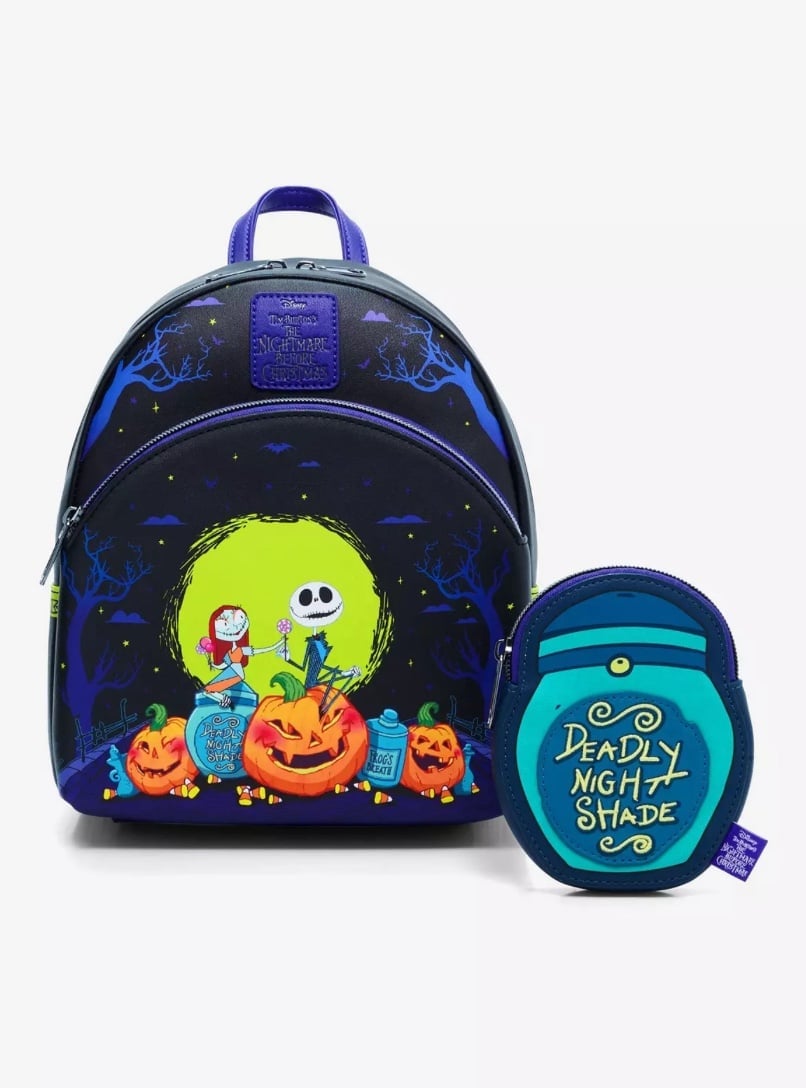 Loungefly The NBC Jack & Sally Pumpkins Mini Backpack & Matching Coin Purse NWT!