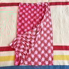 Fisch 'Turismo' pareo/ sarong/ coverup with printed hibiscus flowers