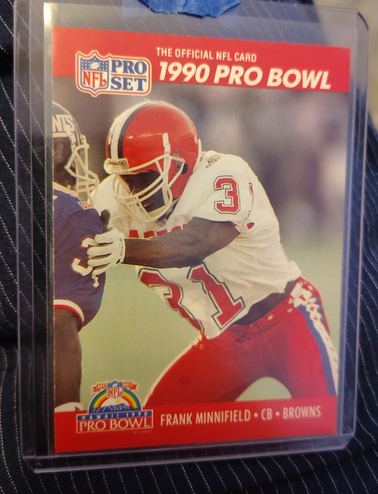 Frank Minnifield NFL Pro Set Very Rare Error Browns Football Card #357