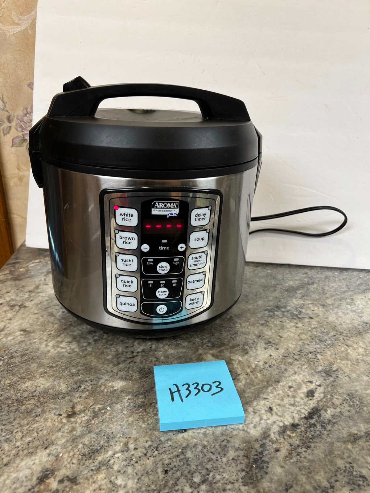 Aroma Professional Plus 20 Cup Stainless Steel Rice Cooker ARC-5000SB