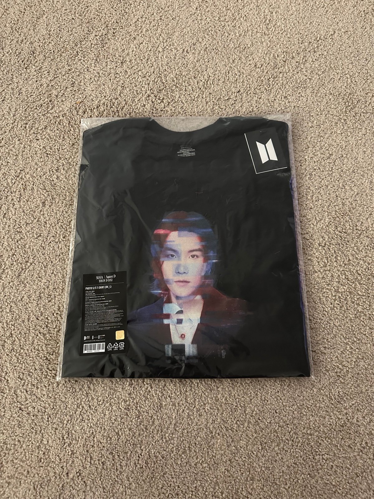 Suga AGUST D D-Day Tour in the U.S. Merch Facade T-Shirt Large