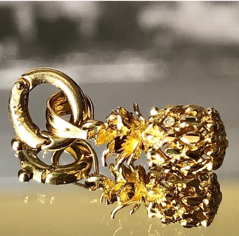 14K Gold Pineapple Charm