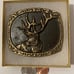 Vintage Metal Belt Buckle, Brass, Nice Deer, Buck, Whitetail, Nature, Wildlife