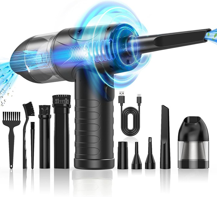 Compressed Air Duster - 3-Speed ​​Adjustable 200000RPM Electric Air Duster with