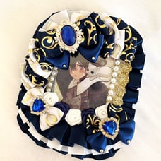 Rosette Photo Card Deco Case ItaBag Otakatsu B8 Size Navy Dark Blue White Otome