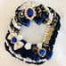 Rosette Photo Card Deco Case ItaBag Otakatsu B8 Size Navy Dark Blue White Otome