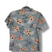 Go Barefoot Shirt Mens XS Gray Floral Hawaiian Short Sleeve Made In USA