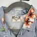 Go Barefoot Shirt Mens XS Gray Floral Hawaiian Short Sleeve Made In USA