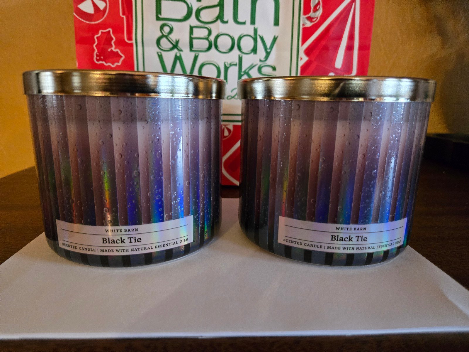 Bath & Body Works BLACK TIE 3-wick candles