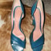 Vintage Louis Vuitton blue Patent Leather Heel 38