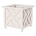 Planters Box - 14.75in Lattice Flower Box Plant Pot, Outdoor Patio Garden Decor