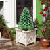Planters Box - 14.75in Lattice Flower Box Plant Pot, Outdoor Patio Garden Decor