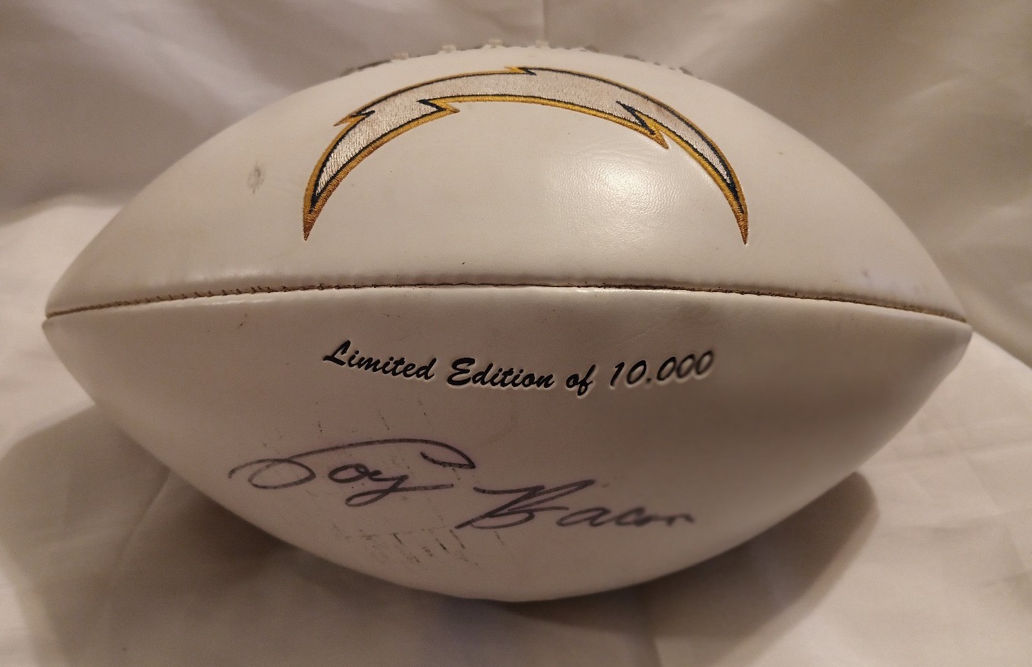 Coy Bacon Autographed San Diego Chargers Football Deceased