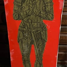 Framed picture of brass rubbing picture