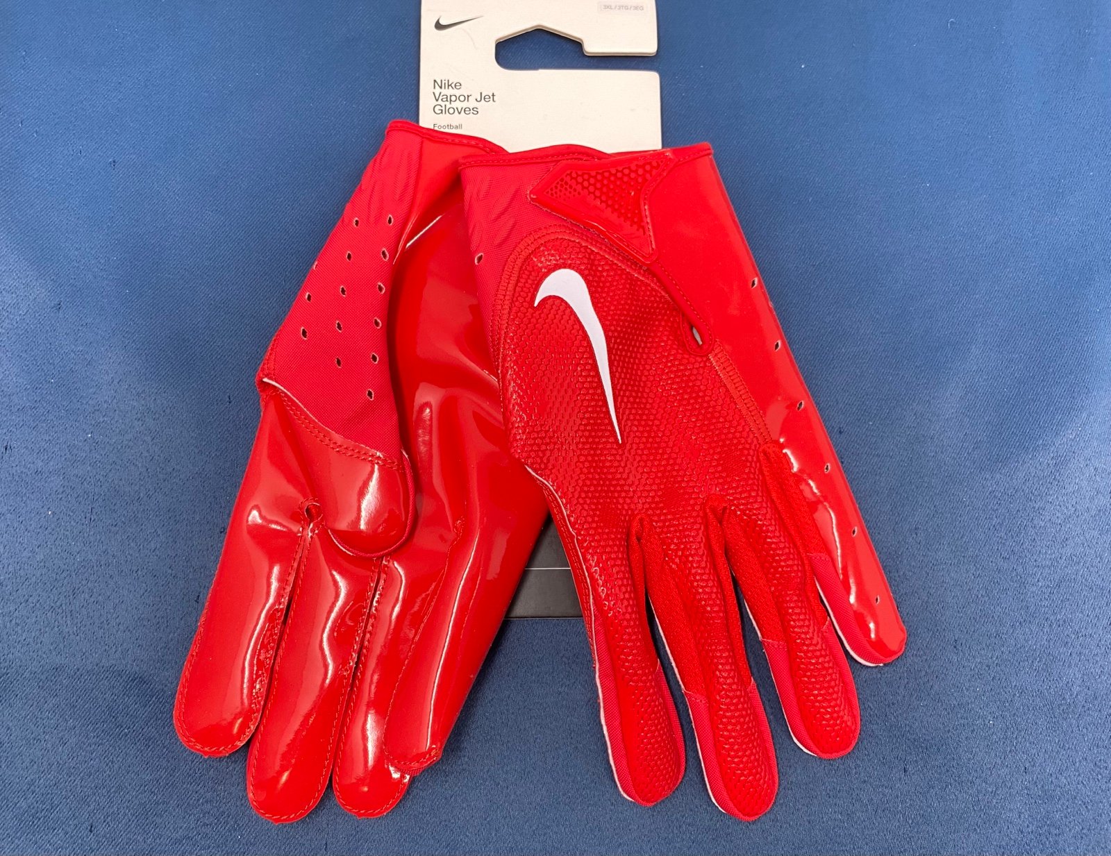 Nike Vapor Jet 7.0 Adult Football Gloves Red White (DX4504-623) Men's Size 3XL