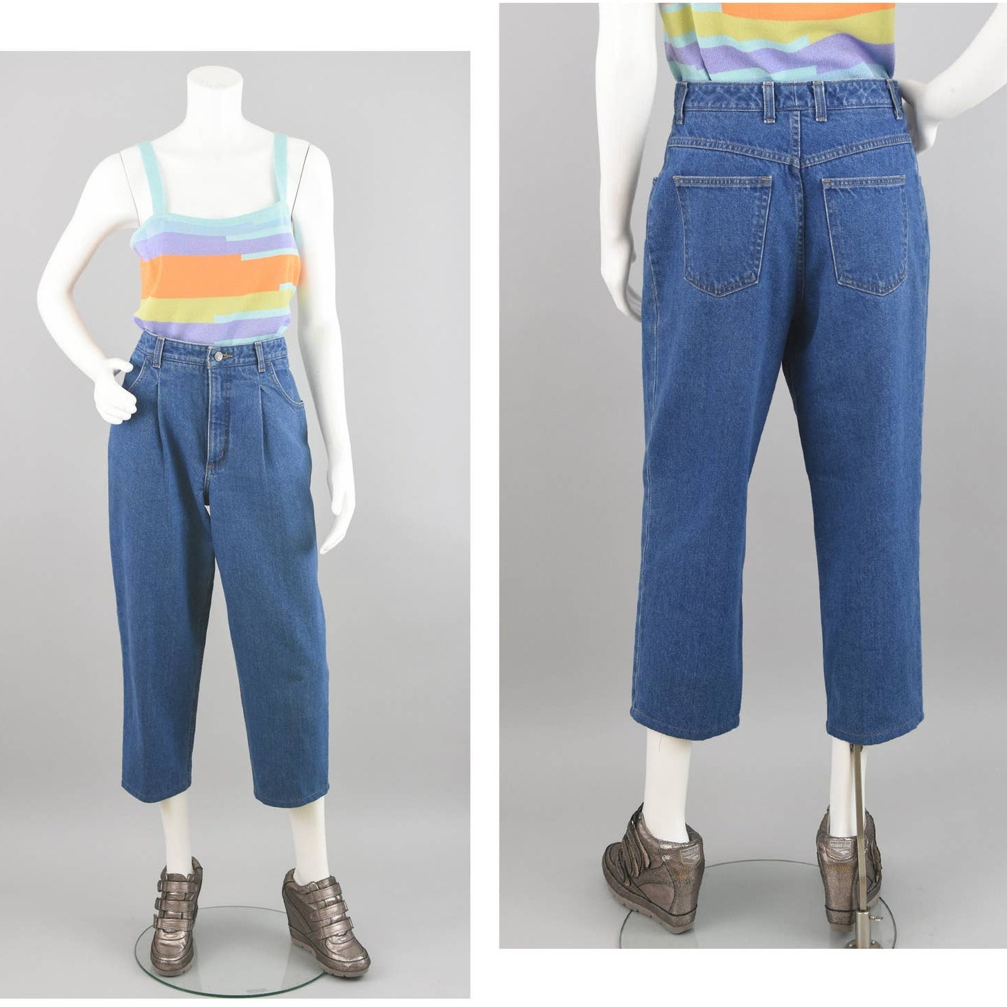 Talbots 90s Capri Cropped Jeans, Women Petite Size 8, 28 Waist