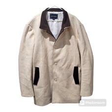 Insomnia 50% Wool Coat Jacket Beige Brown Outwear Men's Size 4XL Medium Length