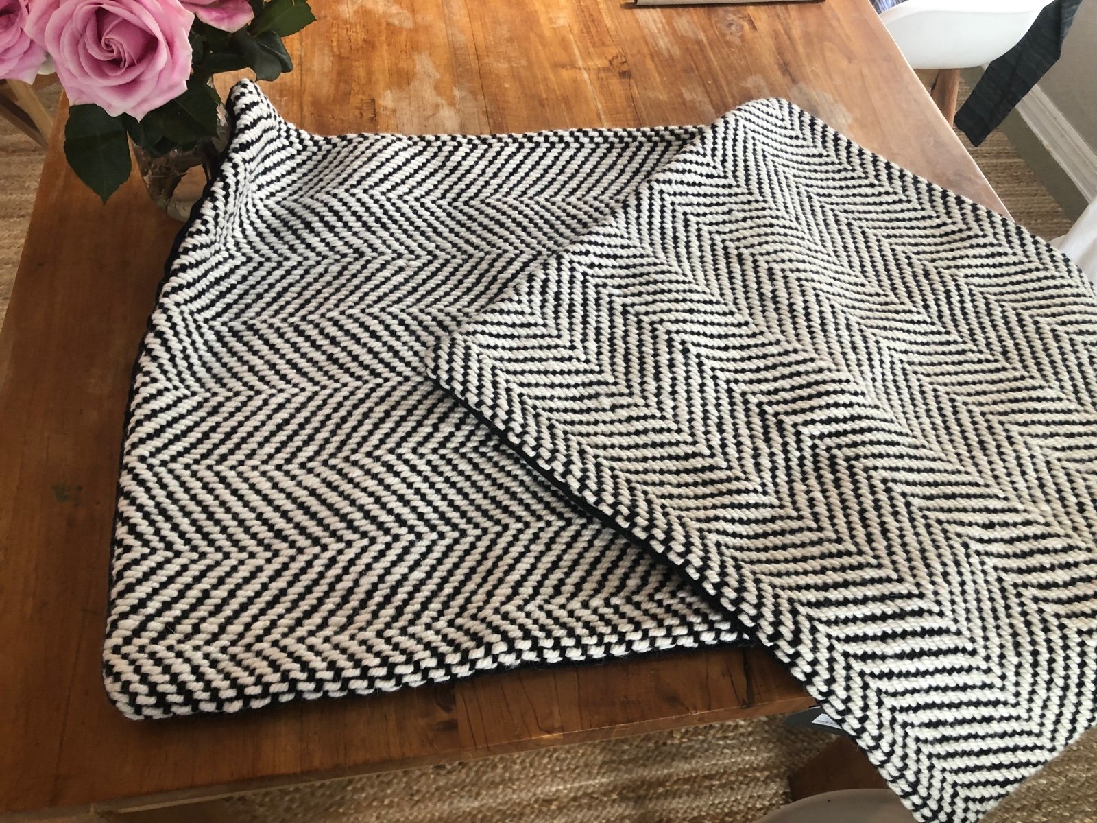 Restoration Hardware 2 24x24 textured wool pillow covers nwt