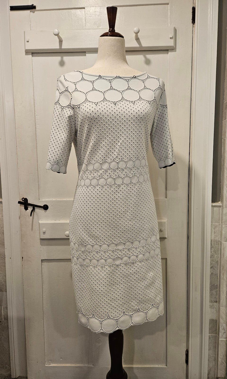 Julia Jordan White Eyelet Design Dress