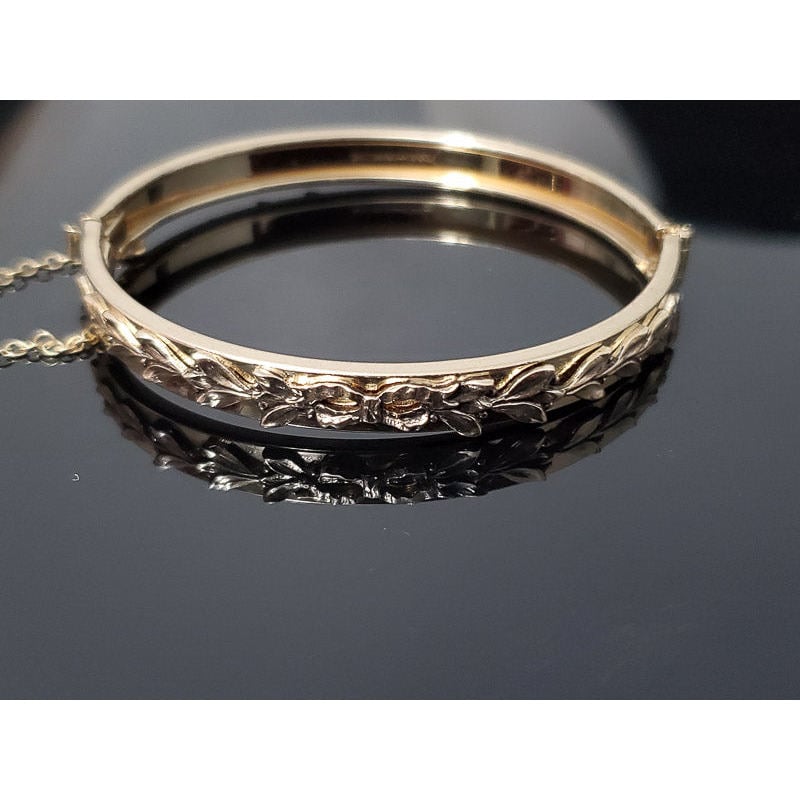 Vintage Whiting & Davis Vine Hinged Bracelet