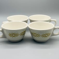 Vintage Lot 4 Mid Century China Coffee Tea Cups Mugs Kitchen