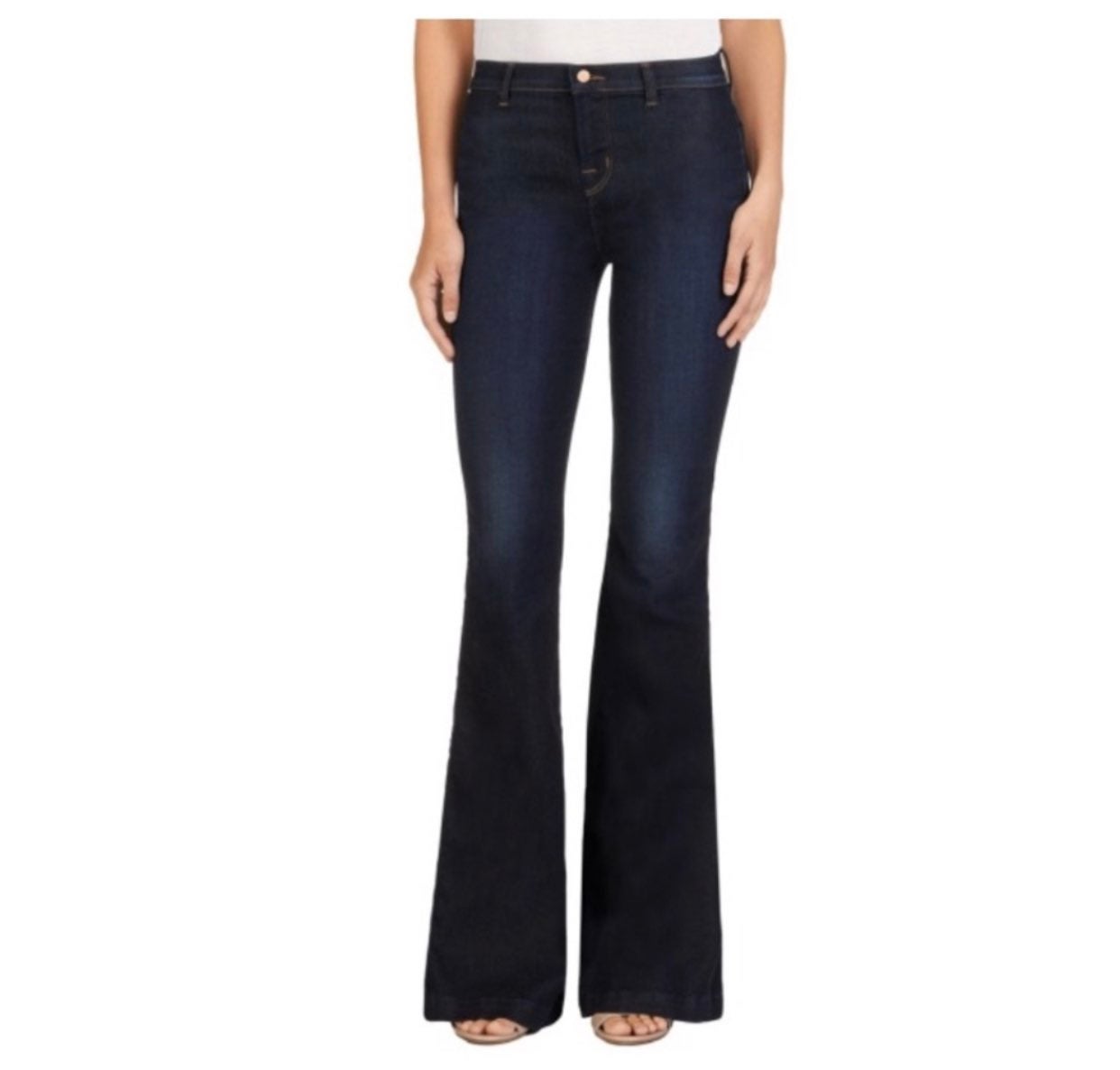 J Brand Halle Flare leg high rise jeans dark wash
