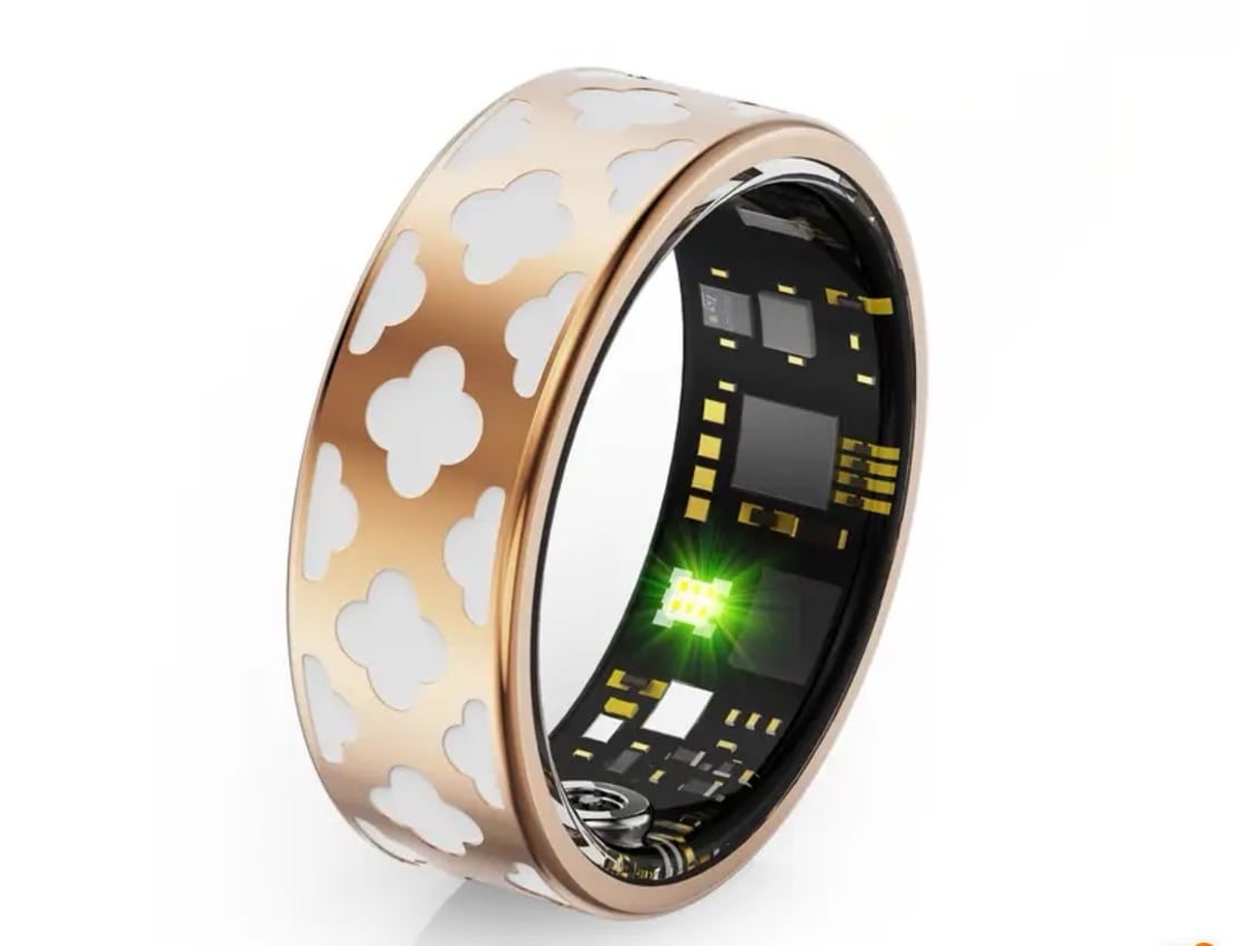 Rosen Golden Enamel Smart Ring