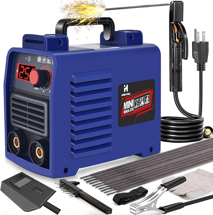 Welding Machine, Upgraded 110V Welder Machine, Portable Stick Welder - Blue