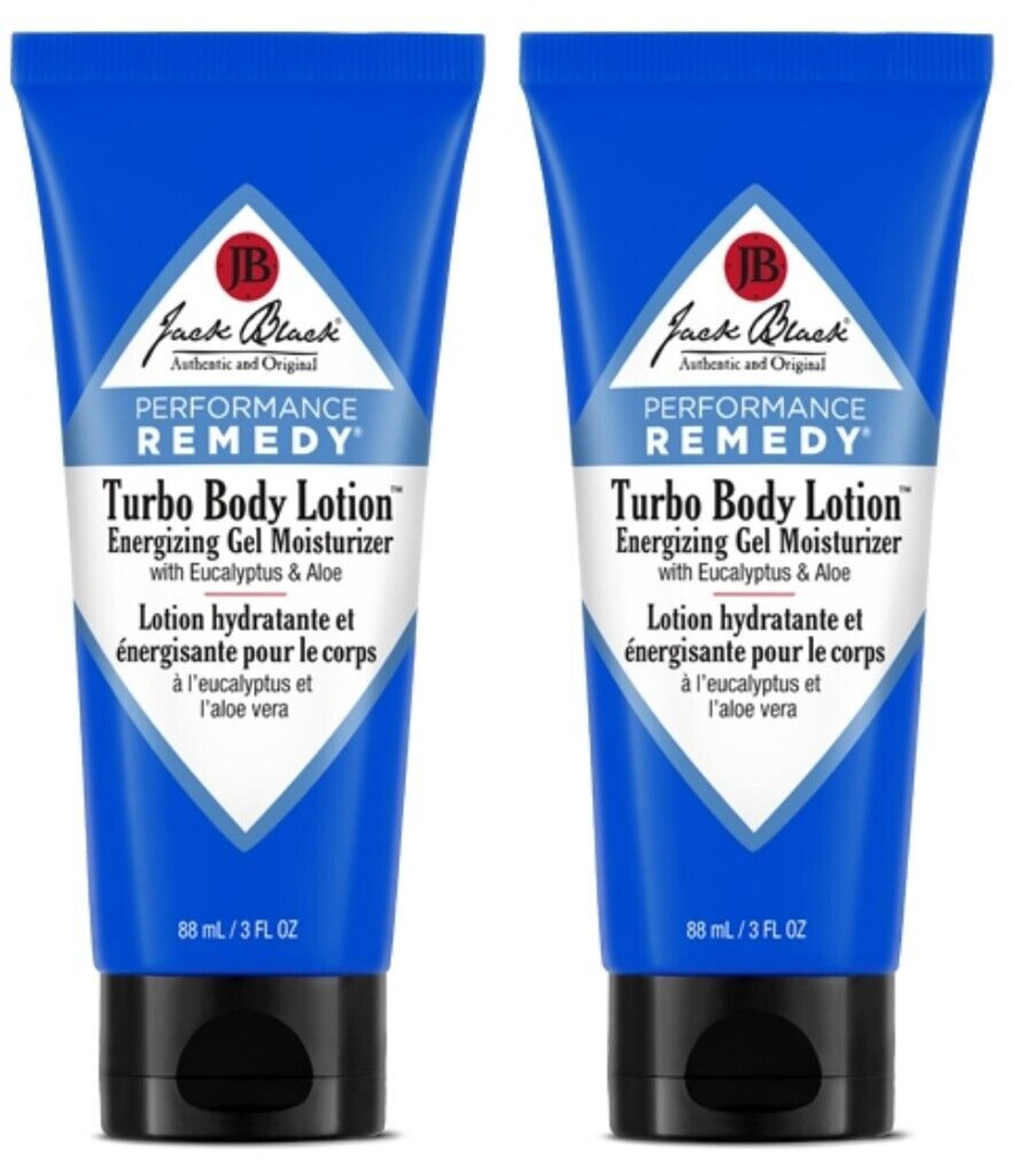 Jack Black Performance Remedy Turbo Body Lotion Energizing Gel 3 fl.oz 2Pieces
