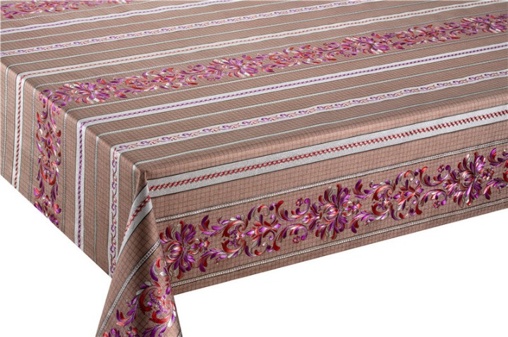 Deep Embossed with Color Table Cloth PVC Table Cover for Kitchen