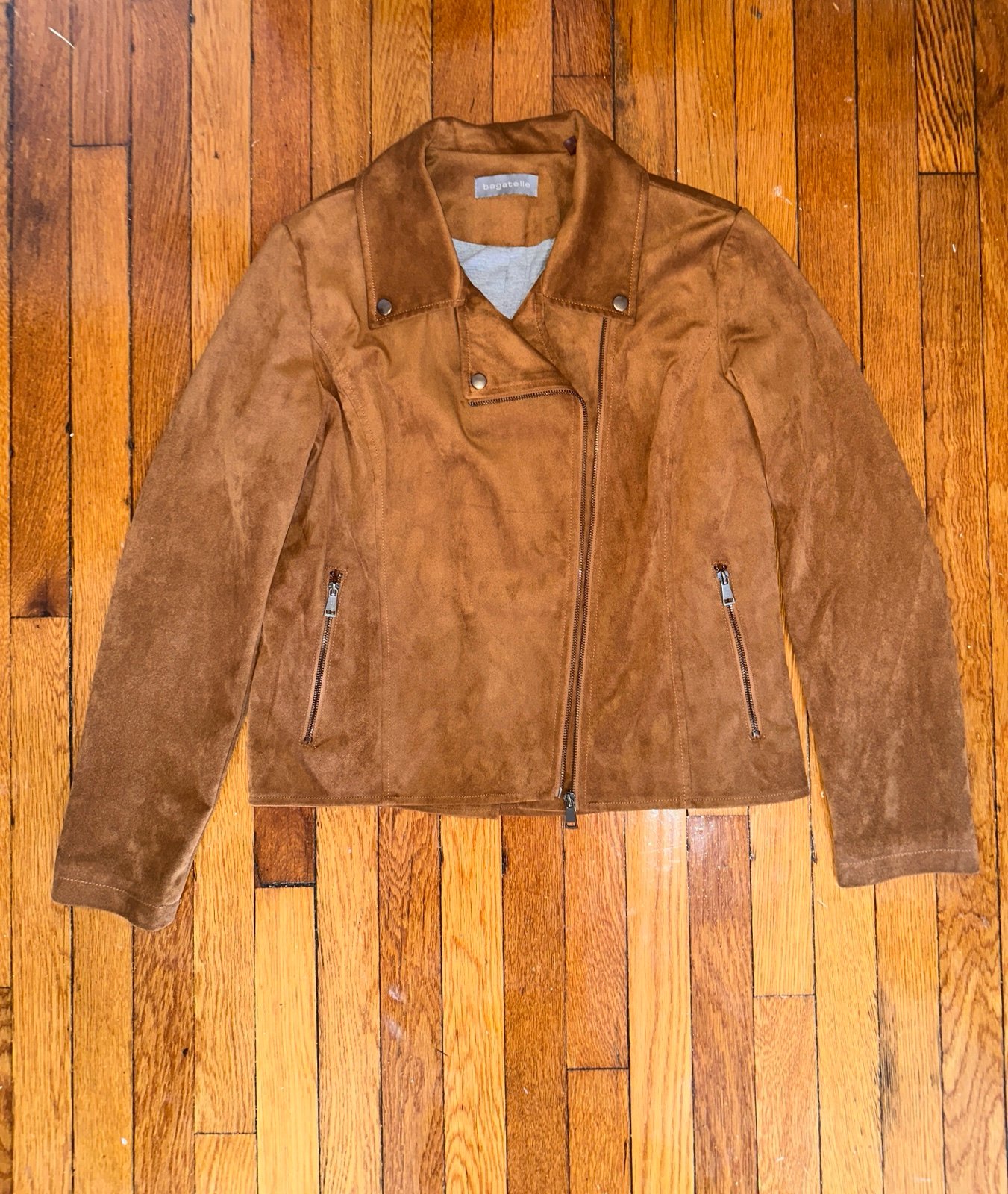 Bagatelle Brown Faux Suede Jacket