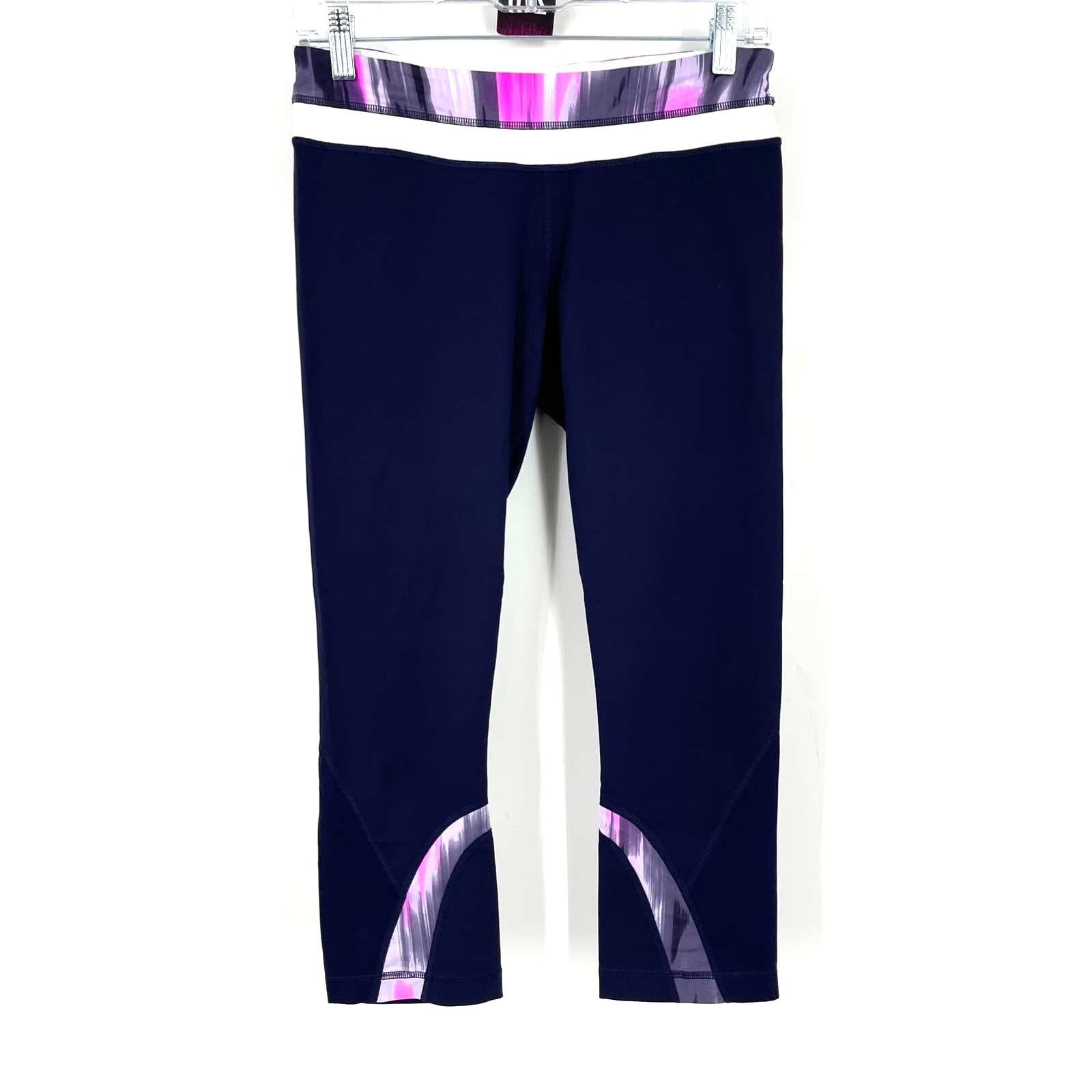 Lululemon Run Inspire Crop II Leggings Size 8 Deep Indigo